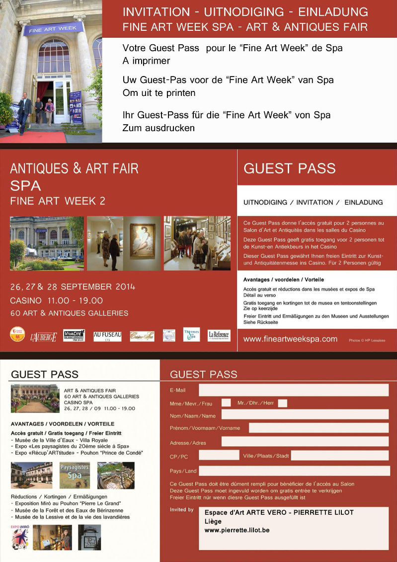 Guest Pass Fine Art Week 2014 avec Arte Vero